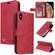 iPhone XS Max GQUTROBE Right Angle Leather Phone Case - Red