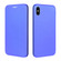 iPhone XS Max Carbon Fiber Texture Horizontal Flip TPU + PC + PU Leather Case with Card Slot - Blue