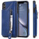 iPhone XS Max Solid Color Double Buckle Zipper Shockproof Protective Case - Blue