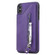 iPhone XS Max Solid Color Double Buckle Zipper Shockproof Protective Case - Purple