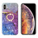 iPhone XS Max Ring Holder 2.0mm Airbag TPU Phone Case - Blue Purple Marble