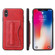 iPhone XS Max Fierre Shann Full Coverage Protective Leather Case with Holder & Card Slot - Red