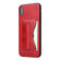 iPhone XS Max Fierre Shann Full Coverage Protective Leather Case with Holder & Card Slot - Red