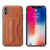 iPhone XS Max Fierre Shann Full Coverage Protective Leather Case with Holder & Card Slot - Brown
