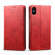 iPhone XS Max Suteni Calf Texture Horizontal Flip Leather Case with Holder & Card Slots & Wallet - Red