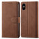 iPhone XS Max Frosted Anti-theft Brush Horizontal Flip Leather Case with Holder & Card Slots & Wallet - Coffee