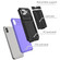 iPhone XS Max Kickstand Armor Card Wallet Phone Case - Purple