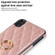 iPhone XS Max Rhombic PU Leather Phone Case with Ring Holder - Rose Gold