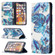 iPhone XS Max Colored Drawing Pattern Invisible Magnetic Horizontal Flip PU Leather Case with Holder & Card Slots & Wallet - Blue Leaves