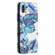 iPhone XS Max Colored Drawing Pattern Invisible Magnetic Horizontal Flip PU Leather Case with Holder & Card Slots & Wallet - Blue Leaves