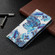 iPhone XS Max Colored Drawing Pattern Invisible Magnetic Horizontal Flip PU Leather Case with Holder & Card Slots & Wallet - Blue Leaves