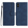 iPhone XS Max Heart Pattern Skin Feel Leather Phone Case - Royal Blue