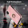 iPhone XS Max Vintage Patch Leather Phone Case with Ring Holder - Pink