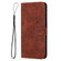 iPhone XS Max Skin Feel Heart Pattern Leather Phone Case - Brown