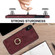 iPhone XS Max Vintage Patch Leather Phone Case with Ring Holder - Red