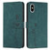 iPhone XS Max Skin Feel Heart Pattern Leather Phone Case - Green