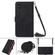 iPhone XS Max Crossbody 3D Embossed Flip Leather Phone Case - Black