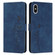 iPhone XS Max Skin Feel Heart Pattern Leather Phone Case - Blue