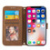 iPhone XS Max Embossed Striped Magnetic Buckle PU + TPU Horizontal Flip Leather Case with Holder & Card Slot & Wallet & Photo Frame & Sling - Brown