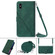 iPhone XS Max Crossbody 3D Embossed Flip Leather Phone Case - Dark Green