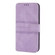 iPhone XS Max Embossed Striped Magnetic Buckle PU + TPU Horizontal Flip Leather Case with Holder & Card Slot & Wallet & Photo Frame & Sling - Purple