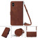 iPhone XS Max Crossbody 3D Embossed Flip Leather Phone Case - Brown