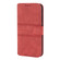 iPhone XS Max Embossed Striped Magnetic Buckle PU + TPU Horizontal Flip Leather Case with Holder & Card Slot & Wallet & Photo Frame & Sling - Red