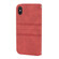 iPhone XS Max Embossed Striped Magnetic Buckle PU + TPU Horizontal Flip Leather Case with Holder & Card Slot & Wallet & Photo Frame & Sling - Red