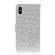 iPhone XS  Max Glitter Powder Horizontal Flip Leather Case with Card Slots & Holder & Lanyard - Silver