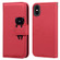 iPhone XS Max Cartoon Buckle Horizontal Flip Leather Phone Case - Red