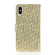 iPhone XS  Max Glitter Powder Horizontal Flip Leather Case with Card Slots & Holder & Lanyard - Gold