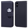 iPhone XS Max Cartoon Buckle Horizontal Flip Leather Phone Case - Black