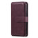iPhone XS Max Multifunctional Magnetic Copper Buckle Horizontal Flip Solid Color Leather Case with 10 Card Slots & Wallet & Holder & Photo Frame - Wine Red