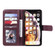 iPhone XS Max Multifunctional Magnetic Copper Buckle Horizontal Flip Solid Color Leather Case with 10 Card Slots & Wallet & Holder & Photo Frame - Wine Red