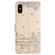 iPhone XS Max Cat Embossing Pattern Leather Phone Case with Lanyard - Beige