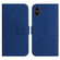 iPhone XS Max Skin Feel Sun Flower Pattern Flip Leather Phone Case with Lanyard - Dark Blue
