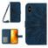 iPhone XS Max Skin Feel Sun Flower Pattern Flip Leather Phone Case with Lanyard - Inky Blue