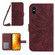 iPhone XS Max Skin Feel Sun Flower Pattern Flip Leather Phone Case with Lanyard - Wine Red