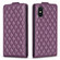 iPhone XS Max Diamond Lattice Vertical Flip Leather Phone Case - Dark Purple