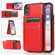 iPhone XS Max Solid Color PC + TPU Protective Case with Holder & Card Slots - Red