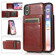 iPhone XS Max Solid Color PC + TPU Protective Case with Holder & Card Slots - Brown