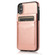 iPhone XS Max Solid Color PC + TPU Protective Case with Holder & Card Slots - Rose Gold