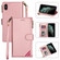 iPhone XS Max Zipper Multi-card Slots Horizontal Flip PU Leather Case with Holder & Card Slots & Wallet & Lanyard & Photo Frame - Rose Gold