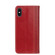 iPhone XS Max Grid Texture Magnetic PU + TPU Horizontal Flip Leather Case with Holder & Card Slot - Red