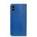iPhone XS Max Grid Texture Magnetic PU + TPU Horizontal Flip Leather Case with Holder & Card Slot - Blue