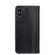 iPhone XS Max Grid Texture Magnetic PU + TPU Horizontal Flip Leather Case with Holder & Card Slot - Black