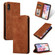 iPhone XS Max Retro Skin Feel Business Magnetic Horizontal Flip Leather Case - Brown