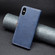 iPhone XS Max Color Matching Double Sewing Thread Leather Case - Blue