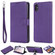 iPhone XS Max Solid Color Horizontal Flip Protective Case with Holder & Card Slots & Wallet & Photo Frame & Lanyard - Purple