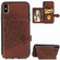 iPhone XS Max  Mandala Embossed Magnetic Cloth PU + TPU + PC Case with Holder & Card Slots & Wallet & Photo Frame & Strap - Brown